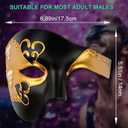 Hoshin Masquerade Mask, Half-Face Mardi Gras Decorations Venetian Masks for Mens