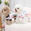 XPUDAC 4 Pack Dog Pajamas Soft Strechy Summer Doggie Clothes for Dogs Boy Girl Dog Onesie Puppy Pjs Cat Apparel, Size: XX-Large(Chest-22.8" Back-17.8" Neck-12.6")