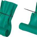 Frost King DE46 Automatic Plastic Drain Away Downspout Extender, Extends 4-Feet, Green (Pack of 2)