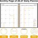 Daily Planner 2026-2027 - Full Page Per Day, July 2026 to June 2026, 2026-2027 Daily Planner with Spiral Bound, Inner Pocket, Perfect for School Office Supplies, 7'' x 10'', Black