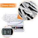 Heavy Duty Basketball Net Replacement All Weather Basketball Net Fits Standard Indoor or Outdoor, 12 Loop (White)