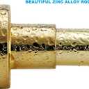 Spring Tension Curtain Rod 43-73 Inches, Rust-Resistance and Non-Slip Shower Curtain Rod for Window or Bathroom, Gold