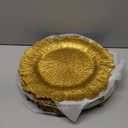 Gold Charger Plates Set of 15, Reef Gold Chargers for Dinner Plate, Round Plastic Table Chargers for Thanksgiving, Christmas, Mothers Day,Wedding(15)