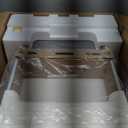 Open Top Automatic Litter Box, Self Cleaning Cat Litter Box with APP Control and Safety Sensor, Dual Rake, Odor Control, Large Capacity for Multiple Cats (White)