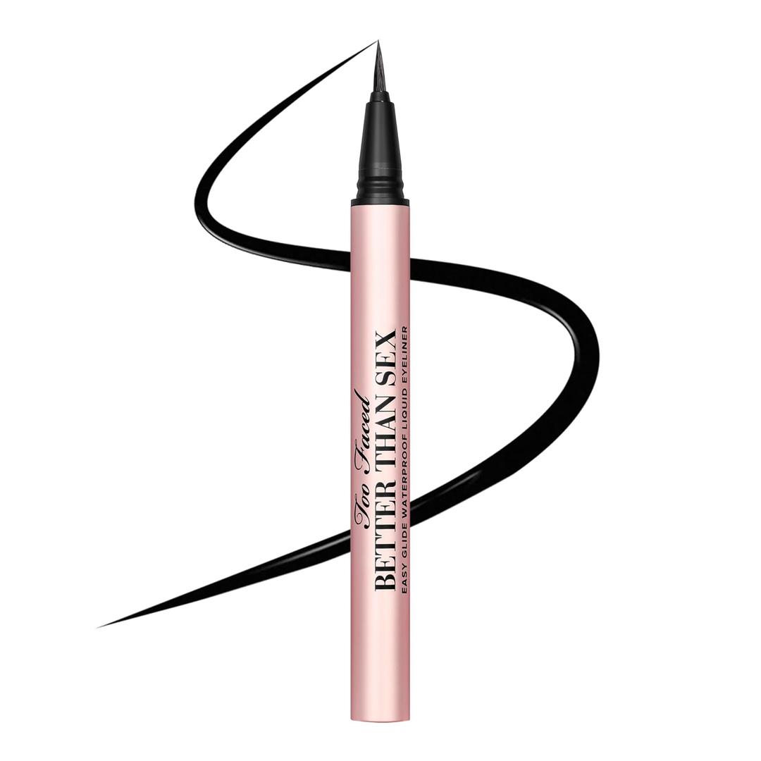 Too Faced Better Than Sex Easy Glide Liquid Eyeliner | Flake & Waterproof Liquid Eyeliner For Intense Pigment, 0.02 Fl Oz