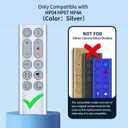 Replacement Remote Control for Dyson HP04 HP07 HP4A Pure Hot + Cool Heater Fan Air Purifying/Heater - No Magnetic, with Battery（Color: Silver）