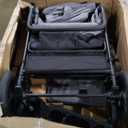 Jeep Wrangler Deluxe 4 Seater Stroller Wagon by Delta Children - Premium Quad Stroller Wagon for 4 Kids with Convertible Seats, Adjustable Push/Pull Handles, Removable Canopy & Flat Fold, Grey