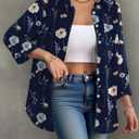 Zeagoo Womens Button Down Shirt Long Sleeve Blouse Business Work Tops Dressy Casual Floral Printed Outfits with Pocket (XX-Large, Bf318)