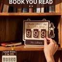 Books Read This Year Counter Sign, Book Shelf Decor, Book Lover Gifts for Women, Wooden Reading Tracker, library Decor for Home, Gift for Readers, Teachers, Librarians (Burlywood 1)