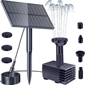 Biling Solar Water Pump Outdoor, Upgraded Solar Fountain Pump Kit with Stake, Solar Powered Water Pump for Bird Bath, Garden, Backyard, Pool, Fish Tank (1.5W)