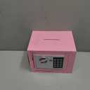 Goldenkey Small Kids Safe for Money, Digital Mini Safes with Keys&Code for Cash, Safe Box for Personal Items for Home, 6.69"D x 9.05"W x 6.69"H, Pink