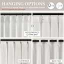 Extra Long 120 Inch Curtains,Thick Linen Lush Decor Sheer Pleated Drapes 2 Pages Viral Curtain with Hooks 10 ft Floor Length Back Tab for Living Room Light Filtering W40 xL120 x2 Panels (Beige White)