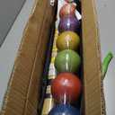 Juegoal Six Player Croquet Set with Wooden Mallets Colored Balls for Lawn, Backyard and Park, 28 Inch