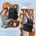 Black Lightweight Backpack for College & High School Backpack With Lots of Pockets Cute School Bag for Girls Boys, Large Capacity Bookbag for Women Men, Waterproof Teens Casual Daypack Backpack