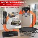 Foldable Mini Trampoline One-Step Fold & Open, 42" Rebounder Trampoline for Adults & Kids, 450lbs Max Load, Adjustable T-Bar, Indoor & Outdoor Workout