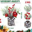 XJar Small Christmas Tree, Tabletop Artificial Mini Christmas Tree, 9 Inch Artificial Small Potted for Christmas, Suitable for Family Gathering, Indoor Fireplace Christmas Decoration