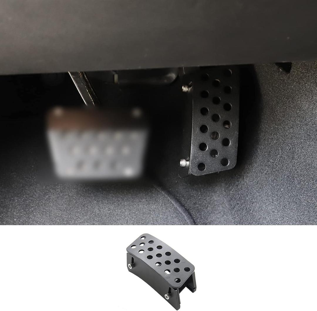 Anti-Slip Gas Pedal Extender Covers Adjustable Foot Rest Accelerator Pads for 2007-2020 Jeep Wrangler JK JKU JL JLU JT, 1PC