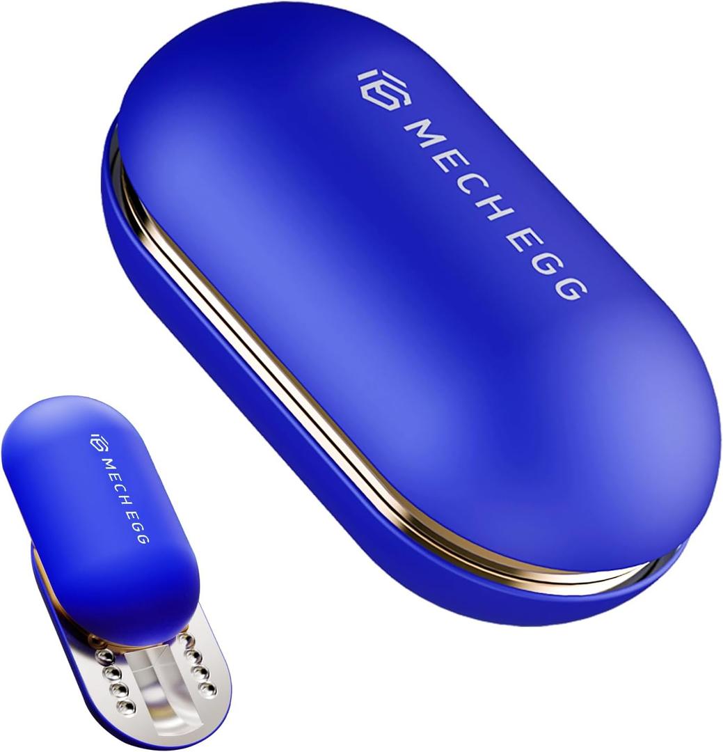 Mech Egg Fidget Slider Metal Fidget Toys EDC Clicky Slider Fidget Egg Sensory for Office Executive Desk Adults Relieve Stress ADHD/Autism (Blue)