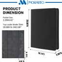 Top Loader Binder, Holds 640 Top Loaders,16 Pocket Top Loader Binders for 3" x 4" Rigid Cards,Top Loader Card Binder for Hard Plastic Top Loaders -Black