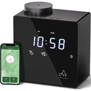 2026 Smart Waterless Diffuser, 2000 Sq.Ft Cold Air Scent Diffuser with Clock & Environmental Display | 7 Fragrance Levels, 9 Timer Settings, Hotel Collection Diffuser for Home & Large Rooms (Black)