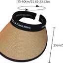 Women Straw Sun Visor Hat, Summer Wide Brim UV Protection Beach Cap Adjustable Sun Hat for Outdoor