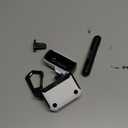 RFUNGUANGO for AirPods Case Cover, Military Grade Anti-Fall Soft TPU Shock-Absorbing Protective AirPods 2&1 Generation Case with Keychain and Cleaning Kit, Front LED Visible, White