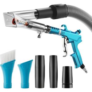 GOCCIDA 2IN1 Car Interior Detailing Air Blow Gun & vacunm Gun with Adjustable Air Flow Nozzle,Cleaning Gun Quickly Blasts Dirt and Dust from Surface Works with Air Compressor(Upgrade Rotate Tube) Blue