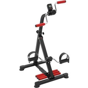 Pedal Exerciser Bike, Fitness Bike with LCD Screen, Adjustable Height Exerciser Bike,Hand Arm Leg and Knee Stroke Recovery Equipment for Seniors, Elderly Physical Therapy Sit Exercise