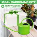 Plexon Long Spout Watering Can Indoor Plants, 40 oz Small Watering Can Pot Metal for Garden Flowers House Plants Mini, Powder Coated, for Mom Girlfriend Daughter, Green