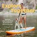 Retrospec Weekender Inflatable Stand Up Paddle Board Includes Paddle, Pump, and Accessories 106 Lightweight iSUP, Puncture Resistant Inflatable Paddle Board for Adults