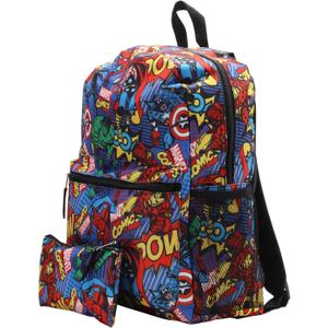 Fast Forward Marvel Avengers Kids Backpack for School - 16" Boys Backpack Bookbag for Preschool Kindergarten and Elementary, Size One Size, Avengers Blue
