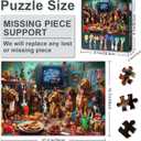 Jigsaw Puzzle 1000 Pieces for Adults Dachshund Feast Funny Dog Gathering Cute Wiener Dogs Party Playful Canine Art Premium Paper Puzzle Relaxing Challenge 27.5 x 19.7 in