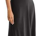 Maggy London Women's Dresses Women's V-Neck Flutter Sleeve Midi Dress with Ruched Bodice and A-Line Skirt - Elegant Wedding Guest Cocktail Dresses, Black, 0
