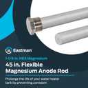 Eastman 45 Inch Flexible Magnesium Anode Rod, 1-1/6 Inch Hex Head, Chrome, 60296