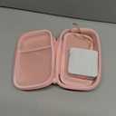 MUQING Portable Glasses and Contact Case 2 in 1, Travel Contact Cases Bag Box Holder, Included Built-in Mirror, Tweezer, Colored Lens Solution Bottle and Hand Strap(Pink)