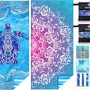 2 Pack Microfiber Lightweight Beach Towel Sand Free Quick Dry Absorbent Thin Compact Towels for Swimming Pool Camping Beach Accessories Large Easy Pack Travel Things for Vacation Essentials Gift