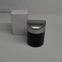 Mini Trash Can with Lid Small Wastebasket for Bathroom Office Kitchen Desktop Storage Compact Black Design for up
