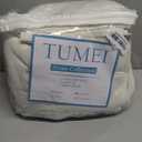 TUMEI 100% Linen Queen Bed Sheets Set - 4Pcs Linen Sheets Queen Size Bed Set with Soft Breathable and Durable Deep Pocket Fitted Sheet & Flat Sheet & 2 Pillowcases,White Queen