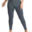 SHAPERMINT High Waisted Tummy Control Compression Leggings for Women - Petite to Plus Size Womens Leggings Non See Through Gray, Size M