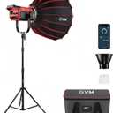 GVM 300W LED Video Light Kit with Softbox, CRI97+ Photography Lighting for Video Recording with Bowens Mount, 65000Lux/m Studio Lights with APP&DMX Control, 2700-6800K, 12 Scene Light