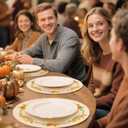 Fall Placemats Set of 4 Fall Thanksgiving Autumn Table Decorations Indoor Farmhouse Harvest Pumpkins Round Table Mats for Party Kitchen Dinning (Set of 4)