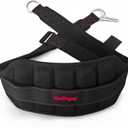 Ultimate Belt for Belt Squats, Rack Attachment and Squat Machine, Structured Back Support, Stays Low During Down Movement, Padded Hip & Thigh Area, Buckle Strap - No Sliding Down, Heavy Duty