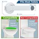 Toilet Locks Baby Proof (2-Pack) Ideal Baby Proof Toilet Lid Lock with Arm No Tools Needed Easy Installation with 3M Adhesive Top Safety Toilet Seat Lock Fits Most Toilets, White