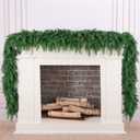 6 Ft Christmas Cedar Pine Garlands, Artificial Cedar Garland, Realistic Green Artificial Greenery Garland for Table, Mantle, Wall, Indoor, Outdoor Christmas Decorations (1, 6 FT)