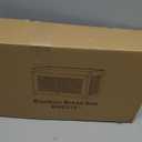 BAMBANG Bamboo Bread Box for Kitchen Counter, Large Capacity Bread Storage Container Farmhouse Bread Box with 3 Sides Wavy & Back Clear Window, Breadbox Bread Bin Holder for Homemade Bread, White