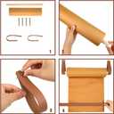 Lincia 17 Inch Kraft Paper Roll Dispenser Wall Mounted 30 Meters Brown Grocery List Note Craft Butcher Paper Roll Holder Memo Board for Wall Decor, to-do Lists, DIY Drawing, Artwork, Creative
