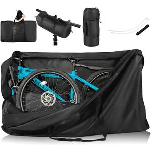 Bike Travel Bag,Heavy Duty 840D Transport Bicycle Storage Carry Bag with Strong Webbing,Portable Folding Cycling and Bicycle Bags Bike Suitcase Waterproof for Airplane Shipping
