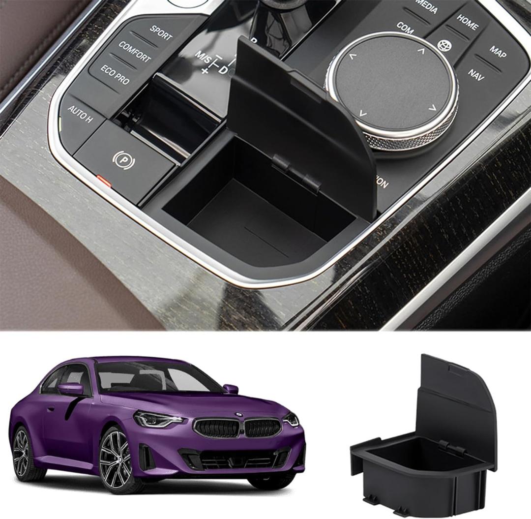 YAOBINID Center Console Organizer Compatible with BMW 1 2 3 4 Series X3 X4 F40 F44 G20 G21 G22 G23 G24 G26 G01 G02 M4 G82 M3 G80 i4 i3 LHD Modification ABS Hidden Storage Box