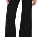 FOMOYUU Lounge Yoga Pants for Women Fold Over Low Waist Wide Leg Sweatpants Flare Leggings Bell Bottoms Y2K Foldover Pants (Medium, Black Dots)