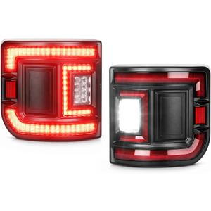 HOCHO Fit for Jeep Gladiator Tail Lights 2020-2026, DOT Flush Mount Brake Light Reverse Light Turn Signal Lamp Running Lights Side Marker Assembly Fit for Jeep Gladiator Accessories